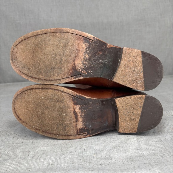 Frye Melissa Button Riding Boots Brown Leather Tall Boots Pull On Women's 5.5 - Picture 6 of 9